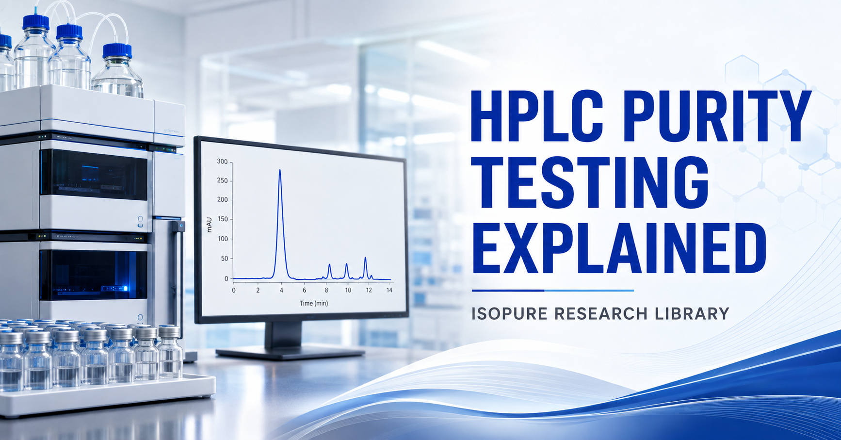 HPLC chromatogram and purity testing equipment for laboratory research