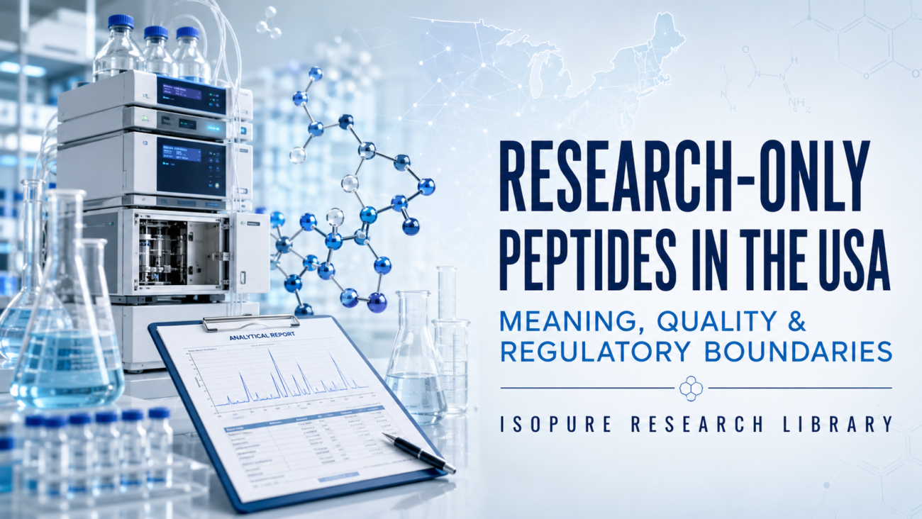 Research-only peptides in the USA laboratory research and quality documentation