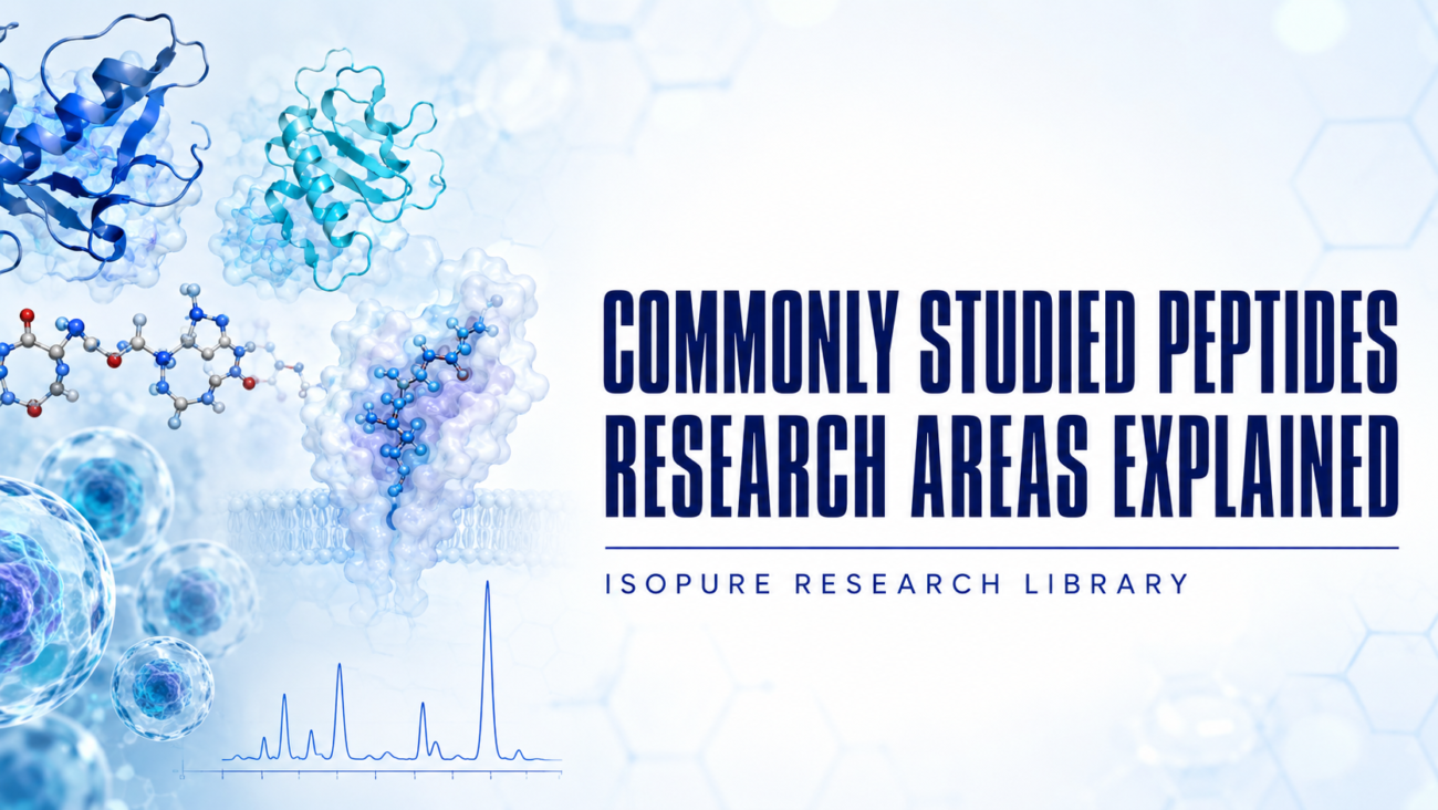 Commonly studied peptides and laboratory research areas